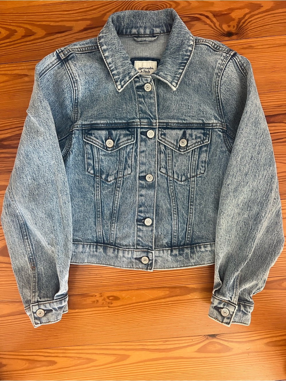 Abercrombie & Fitch Light Blue Washed Denim Jacket